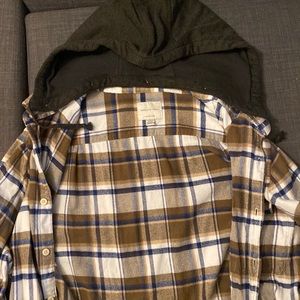 Men’s XXL American Eagle Flannel with Removable Hood